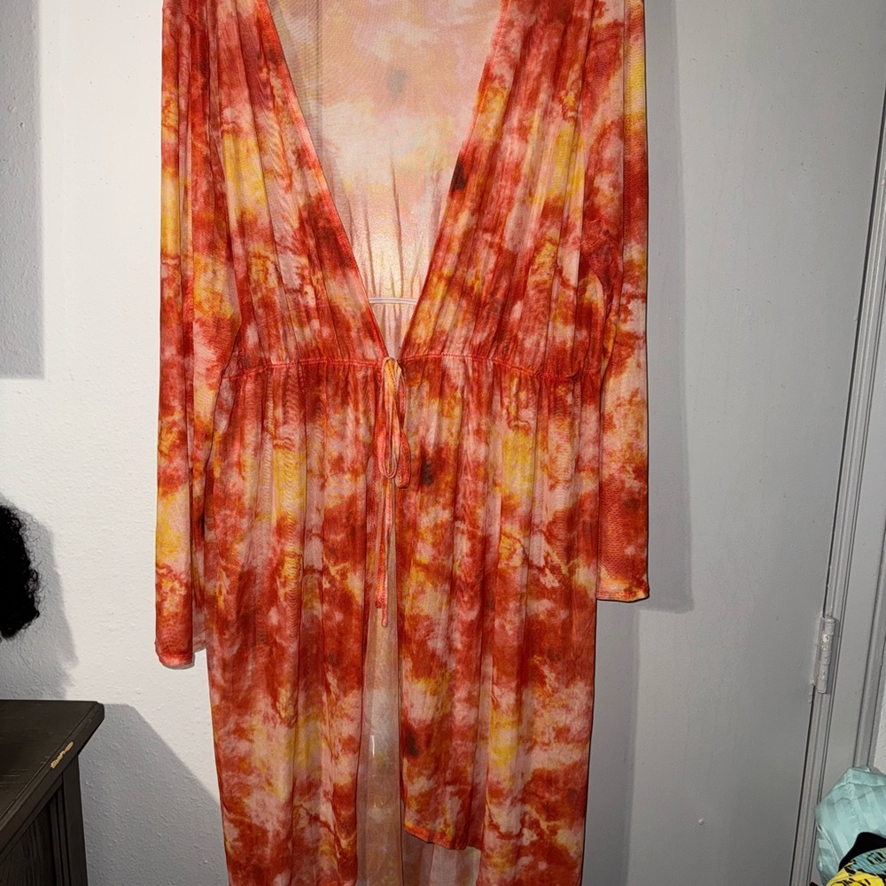 Vibrant Tie-Dye Cover-Up